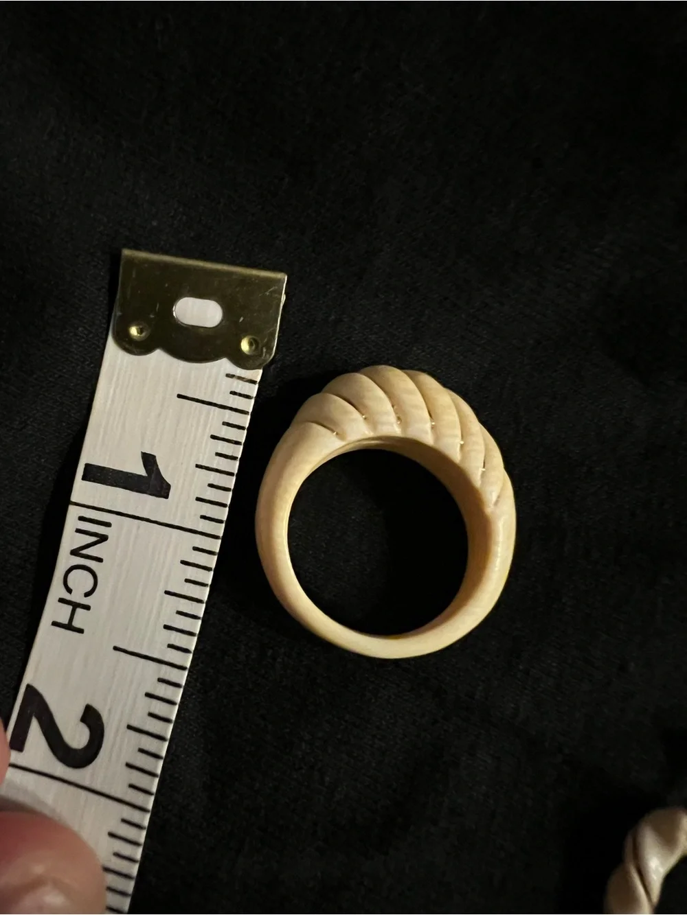 14k real gold Cream Twisted Dome Ring - Women Jewelry